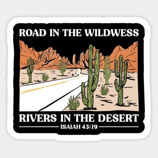 Road In The Wilderness Rivers In The Desert Sticker
